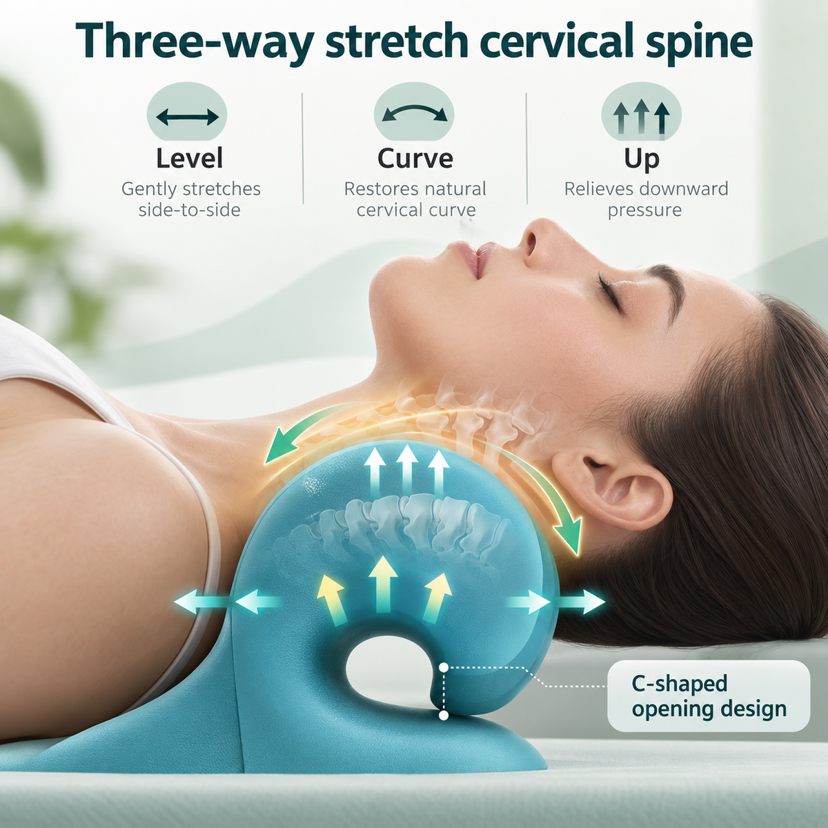 C-Neck Traction & Massage Pillow